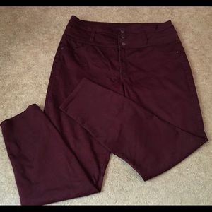 High Waisted Cropped Dress Pant